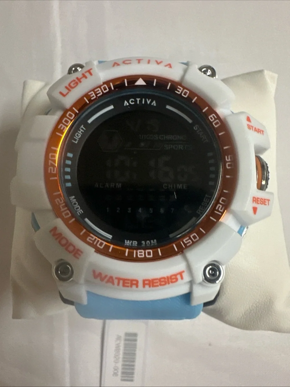 ACTIVA White & Light Blue Sport Watch - Water Resist